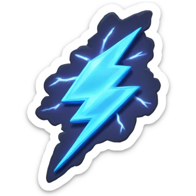 card with a lightning drew sticker