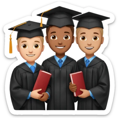 graduated men sticker