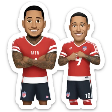 Lewandowski with Jey Uso sticker