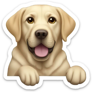 Labrador sat in a car sticker