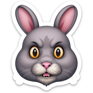 tattooed-scary-looking-bunny-with-heavy-face-tattoes sticker