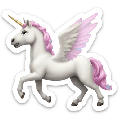 Winged unicorn sticker