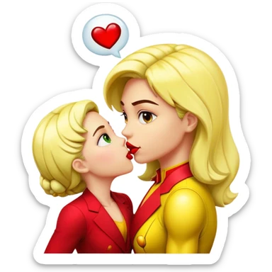 The Flash in Kiss She Flash Girl Romantic Hulk Mix "3d Emoji Old" sticker