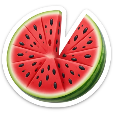 a red seedless watermelon slice sticker