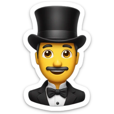 Top hat man  sticker