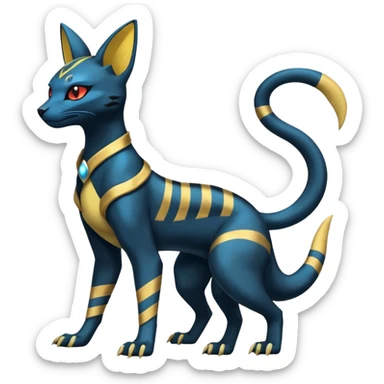 Umbreon-Bastet-Salandit-Zeraora-fusion, full body sticker