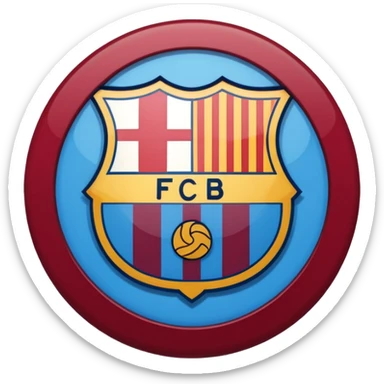 Barcelona logo emoji simple  sticker