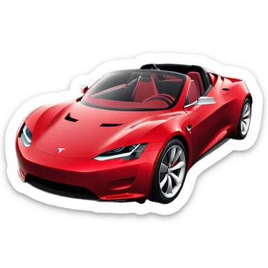 Tesla Roadster - Tesla (Model Year: 2020) (Iconic colour: Dark Red) sticker