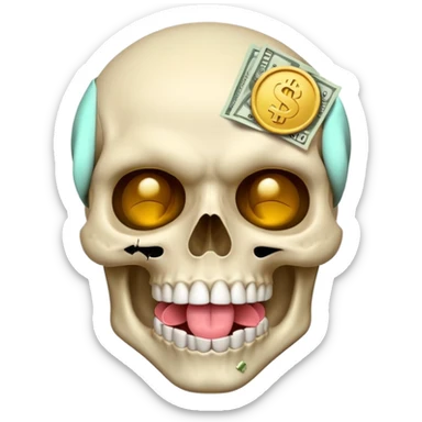 Money Skull Emoji Tongue Face sticker