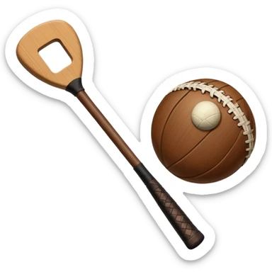 Hurley and sliotar as in what's used for the Irish sport  sticker