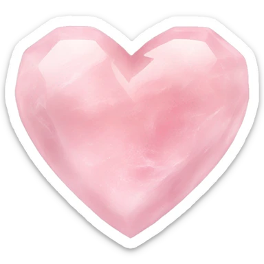 rose quartz heart sticker