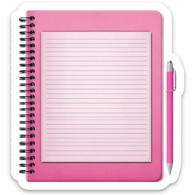 Pink composition notebook  sticker