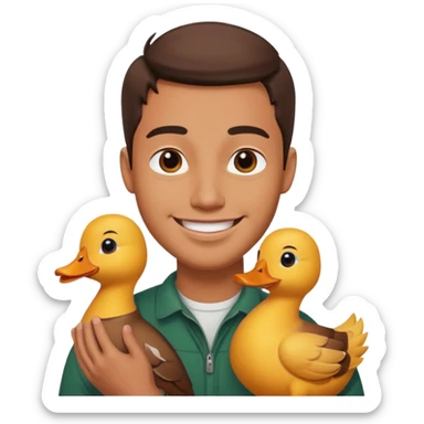 Dude with duck sticker