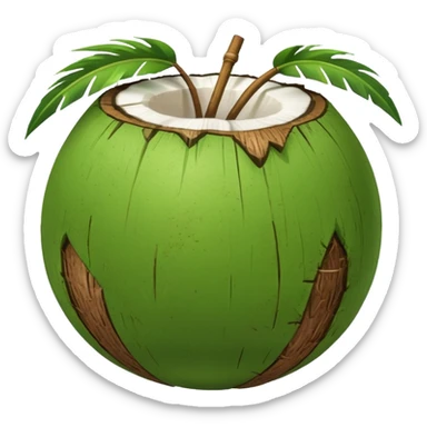 Green Coconut  sticker