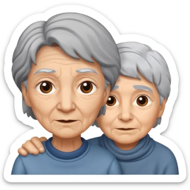 lo mismo que estas haciendo solo coloca alado de la abuela un hombre joven  sticker