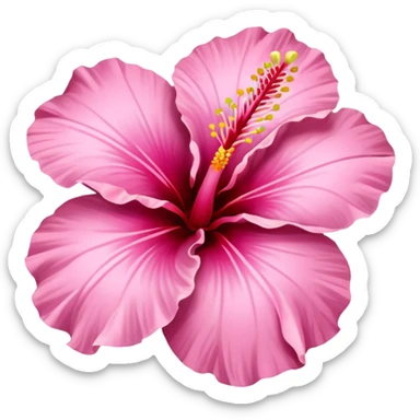Aesthetic hibiscus sticker