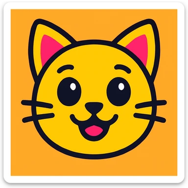 A cute cat emoji sticker