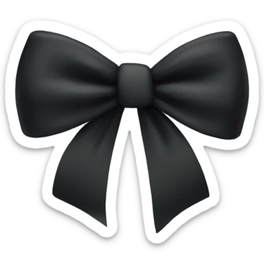 Black bow sticker