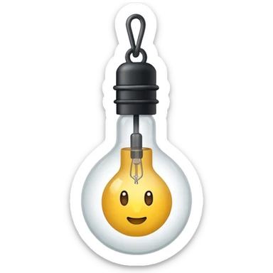 bombillo con colgante largo sticker