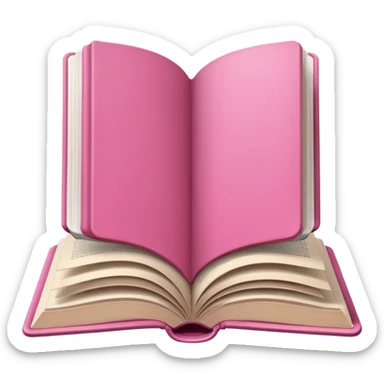 Make an open book, with white pages, but a pink cover.
 sticker
