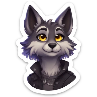 Edgy modern anthro furry by Falvie, LiLaiRa, griffsnuff, AngieWolf sticker