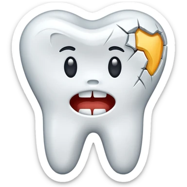 broken tooth sticker