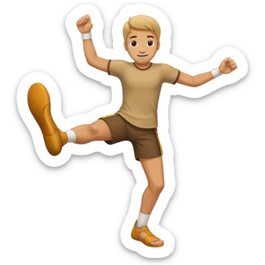kicking feet and smiling  sticker