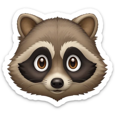 Rambly the raccoon sticker