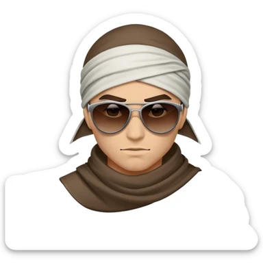 Badass thief with sunglasses and a bandanna sticker