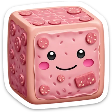 kawaii style SPAM MEAT landscape  sticker