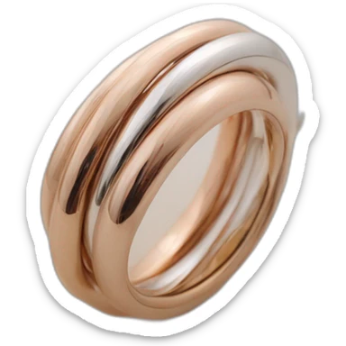 Cartier Trinity ring gold rose gold white gold sticker