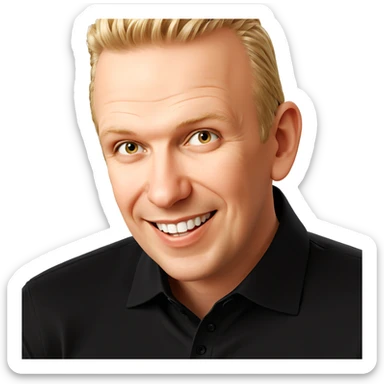 smiling blonde boy portrait sticker