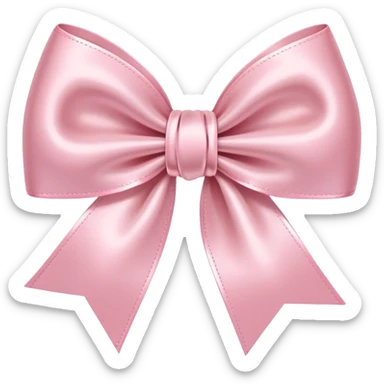 light pink bow on light pink bow sticker