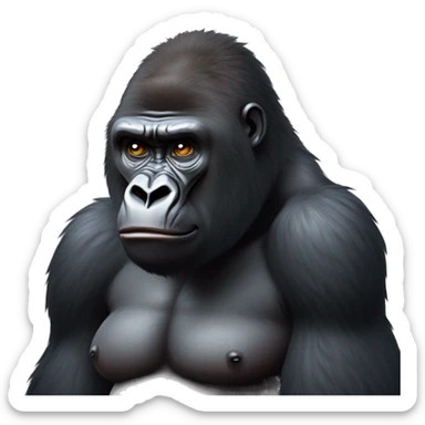 Gorilla shrugging shoulders like 🤷‍♂️  sticker