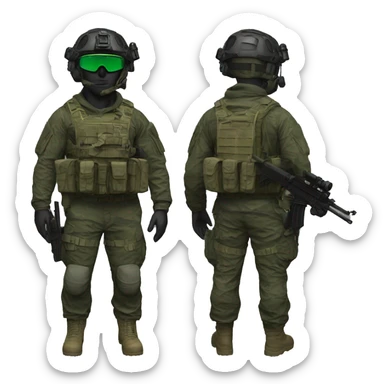 us special force operator with pvs 31 night vision goggles  sticker