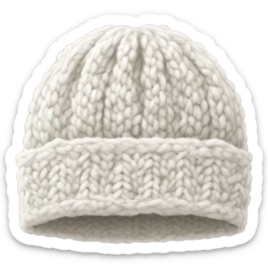 white knitted wool cap piece of clothing sticker