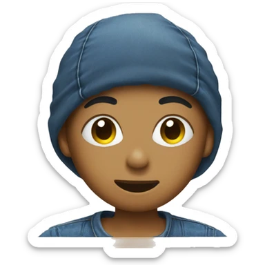 denim selfie in the mirror eyes closed  sticker