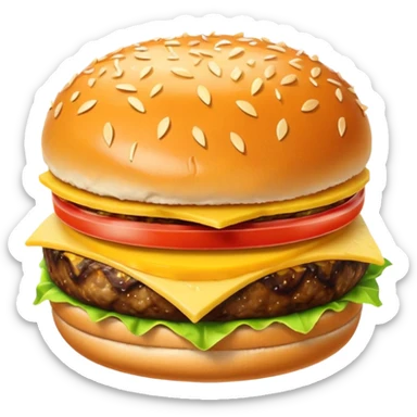 Pinapple in a burger sticker