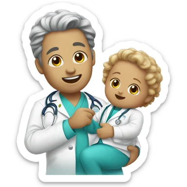 doctor deliver babie sticker