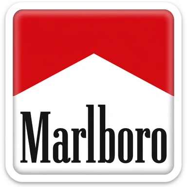 make me a sticker of the marlboro red soft pack cigarette pack sticker