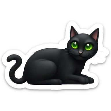Evil Larry black cat looking freaky and mischievous rubbing paws together evilly sticker