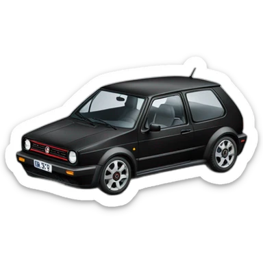 Schwarzblack gti golf 4 sticker