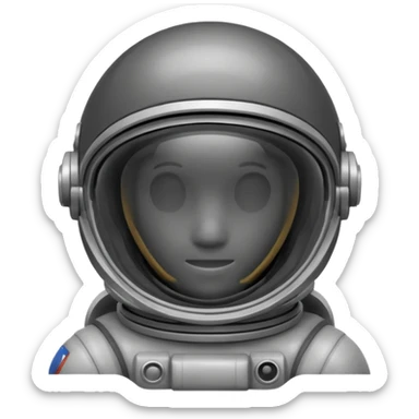 empty dark grey astronaut helmet sticker