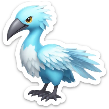 Fantasy legendary godly ice bird Fakemon full body sticker