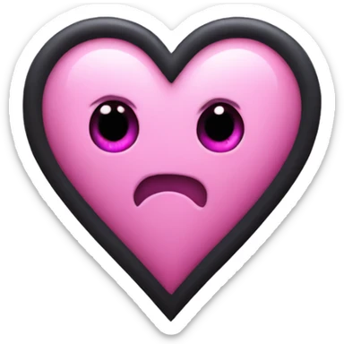 pink goth heart sticker