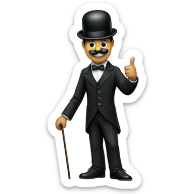 Charlie Chaplin thumbs up sticker
