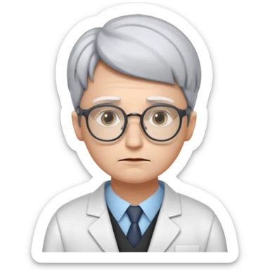 Sad lonely futurologist talking to AI sticker