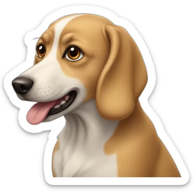 A weird dog sticker