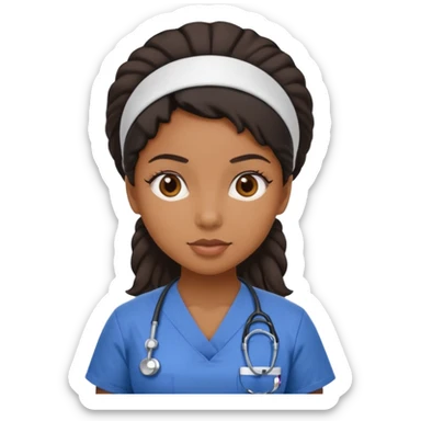 Black girl baddie nurse sticker