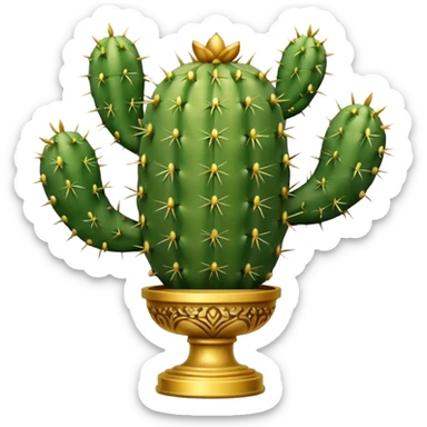 trophy shaped like cactus sticker